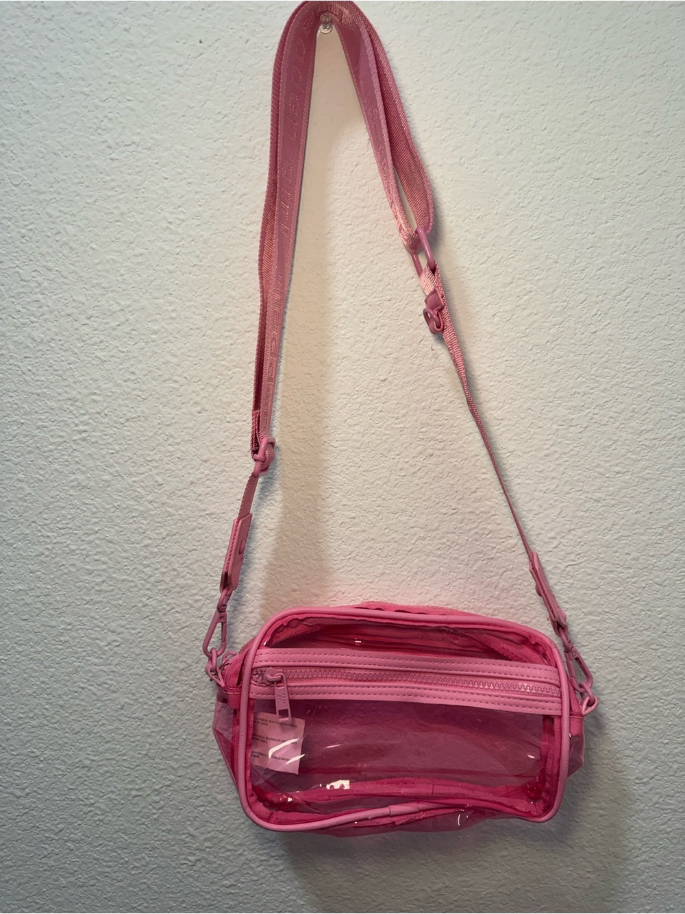 Madden Girl Pink Clear Crossbody Bag